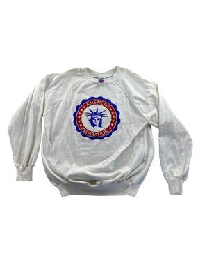 American Inspiration Sweatshirt Unisex Medium White Statue Of Liberty Crewneck